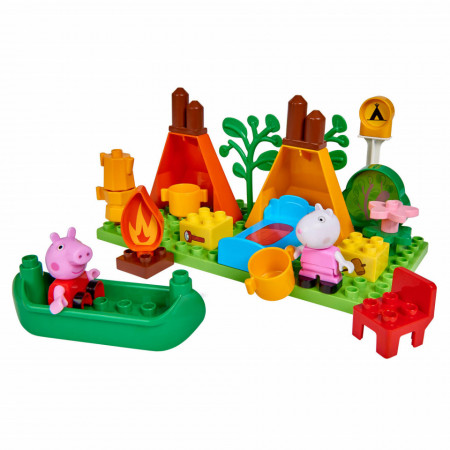 Set de constructie Big Bloxx Peppa Pig set camping