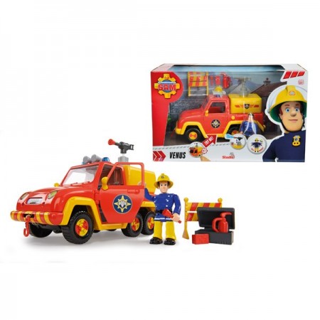 Set de joaca Masina de pompieri Venus cu echipament Sam Pompierul