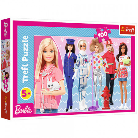 Puzzle Barbie 100 piese - Poti fi orice iti doresti