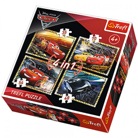 Puzzle Disney Cars 4 in 1 - 35, 48, 54 si 70 piese