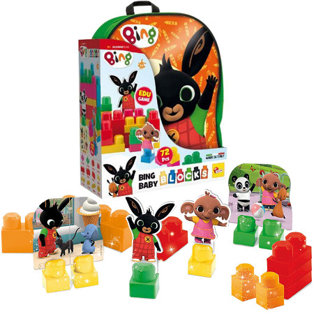 Set de constructie Baby Blocks cu 36 de piese in ghiozdanel Bing