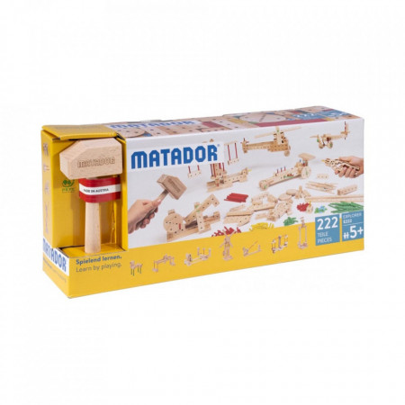 Set de constructie din lemn 222 piese Matador Explorer