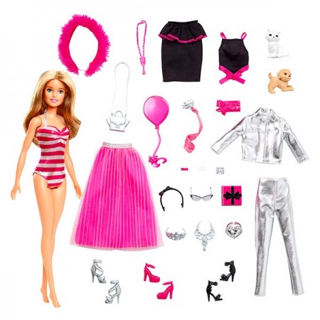 Calendar Advent cu haine stralucitoare si bijuterii - 24 de zile Barbie