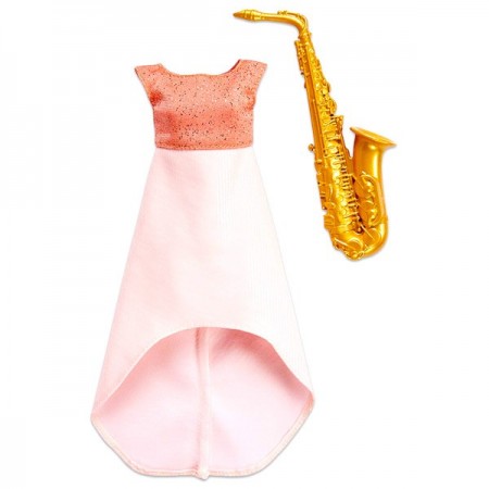Haine Barbie rochie roz si saxofon