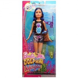 Papusa Barbie cu echipament de scufundari Dolphin Magic