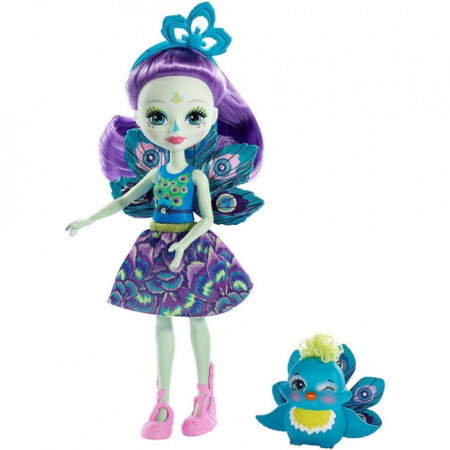 Papusa Patter Peacock cu figurina Flap EnchanTimals