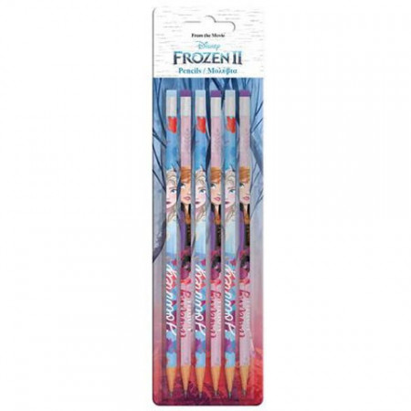 Set 6 creioane grafit cu radiera Frozen