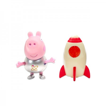 Figurine Peppa Pig George astronaut si racheta