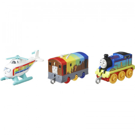 Set elicopter si trenulete Thomas & Friends - Thomas, Toby si Harold