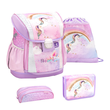 Ghiozdan scoala echipat Belmil Customize me - Unicorn Curcubeu