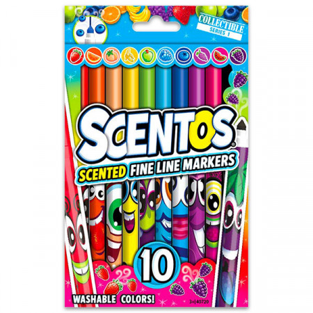 Set 10 markere parfumate Scentos