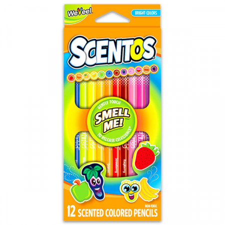 Set 12 creioane colorate parfumate Scentos