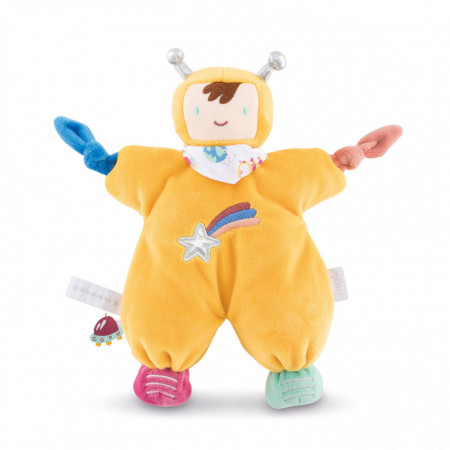 Jucarie de plus pentru somn bebelusi Corolle Mon Doudou Astronaut galben 25 cm