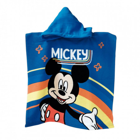 Prosop de plaja tip poncho Mickey Mouse 55 x 55 cm