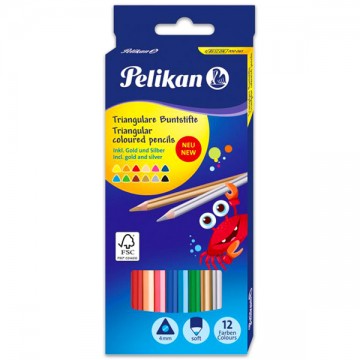 Set 12 creioane colorate Pelikan