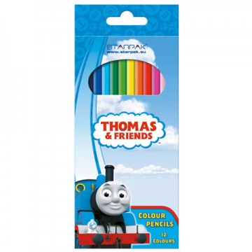 Set 12 creioane colorate Thomas si Prietenii