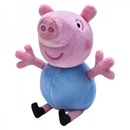 Figurina de plus Peppa Pig 18 cm George cu sunete