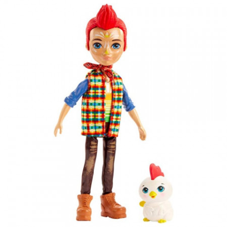 Papusa Redward Rooster si figurina Cluck EnchanTimals