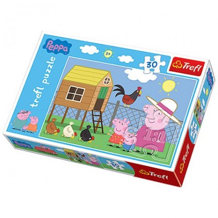 Puzzle Peppa Pig 30 piese- Peppa, George si bunica porc