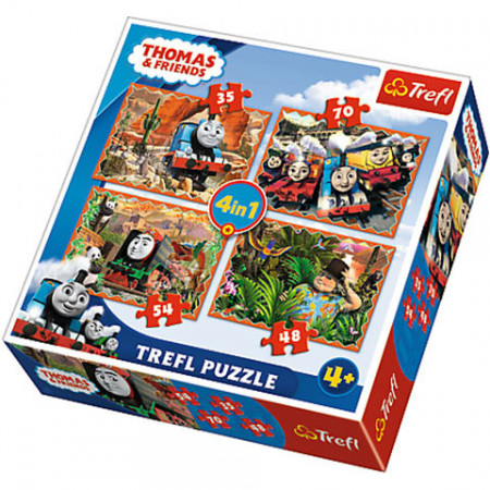 Puzzle Thomas & Friends 4 in 1 - 35, 48, 54 si 70 piese