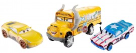 Set 3 masinute Derby Disney Cars 3 : Miss Fritter, Cigalert, Cruz Ramirez