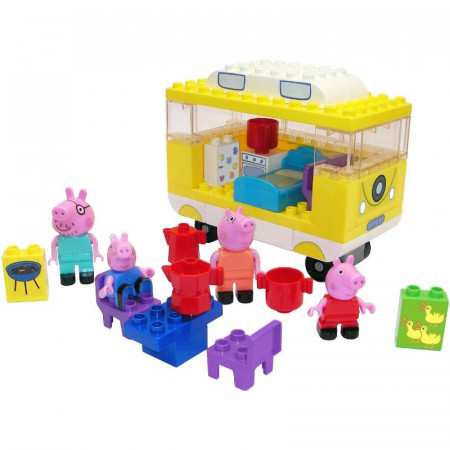 Set de constructie Big Bloxx Peppa Pig autorulota