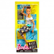 Papusa Barbie Made To Move flexibila Yoga bruneta