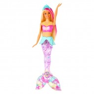 Papusa Barbie sirena cu lumini Dreamtopia