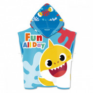 Prosop de plaja tip poncho Baby Shark 55 x 55 cm