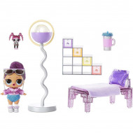 Set de joaca LOL Surprise Furniture Winter Chill cu papusa Bling Queen