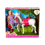 Set de joaca Papusa Barbie si calut