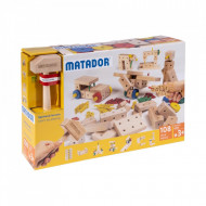 Set de constructie din lemn 108 piese Matador