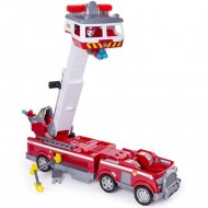 Set Marshall si Masina de Pompieri cu lumini si sunete Ultimate Rescue Patrula Catelusilor