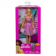Papusa Barbie Happy Birthday blonda cu cadou