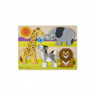 Puzzle din lemn Jumbo Safari Melissa and Doug