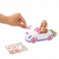 Set de joaca Barbie Club - Papusa Chelsea si Masinuta Unicorn