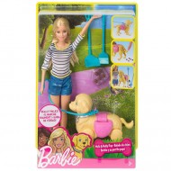 Set de joaca Papusa Barbie si Catelul Plimbaret