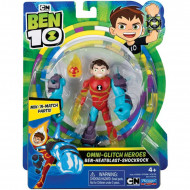 Figurina articulata Ben 10 Omni-Glitch Ben-Heatblast-Shock Rock