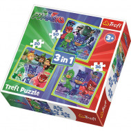Puzzle Eroi in Pijama 3 in 1 - 20, 36 si 50 piese