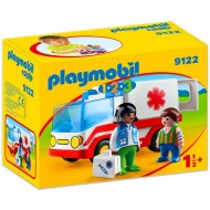 Set de joaca Ambulanta si echipajul de salvare Playmobil 1-2-3