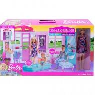 Set de joaca casa mobilata si papusa Barbie