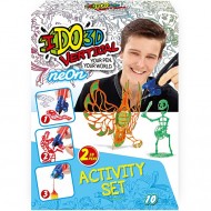 Set 2 Creioane IDO3D Vertical Verde - Set de activitate 3D