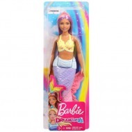 Papusa Barbie sirena cu parul mov Dreamtopia