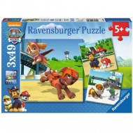 Puzzle Patrula Catelusilor 3x49 piese- Gata de actiune!