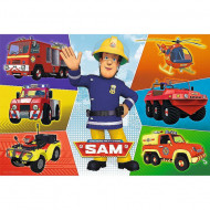 Puzzle Pompierul Sam 100 piese - Vehiculele lui Sam