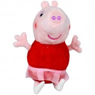 Figurina de plus Peppa Pig 25 cm Peppa cu fusta