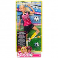 Papusa Barbie Made To Move flexibila fotbalista blonda - Complet Articulata