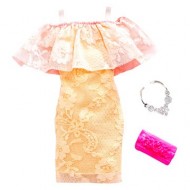 Set haine Barbie - rochie din dantela accesorizata