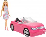 Set masina Cabriolet si papusa Barbie