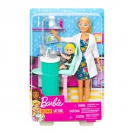 Set de joacă - Papusa Barbie stomatolog cu fetita si accesorii